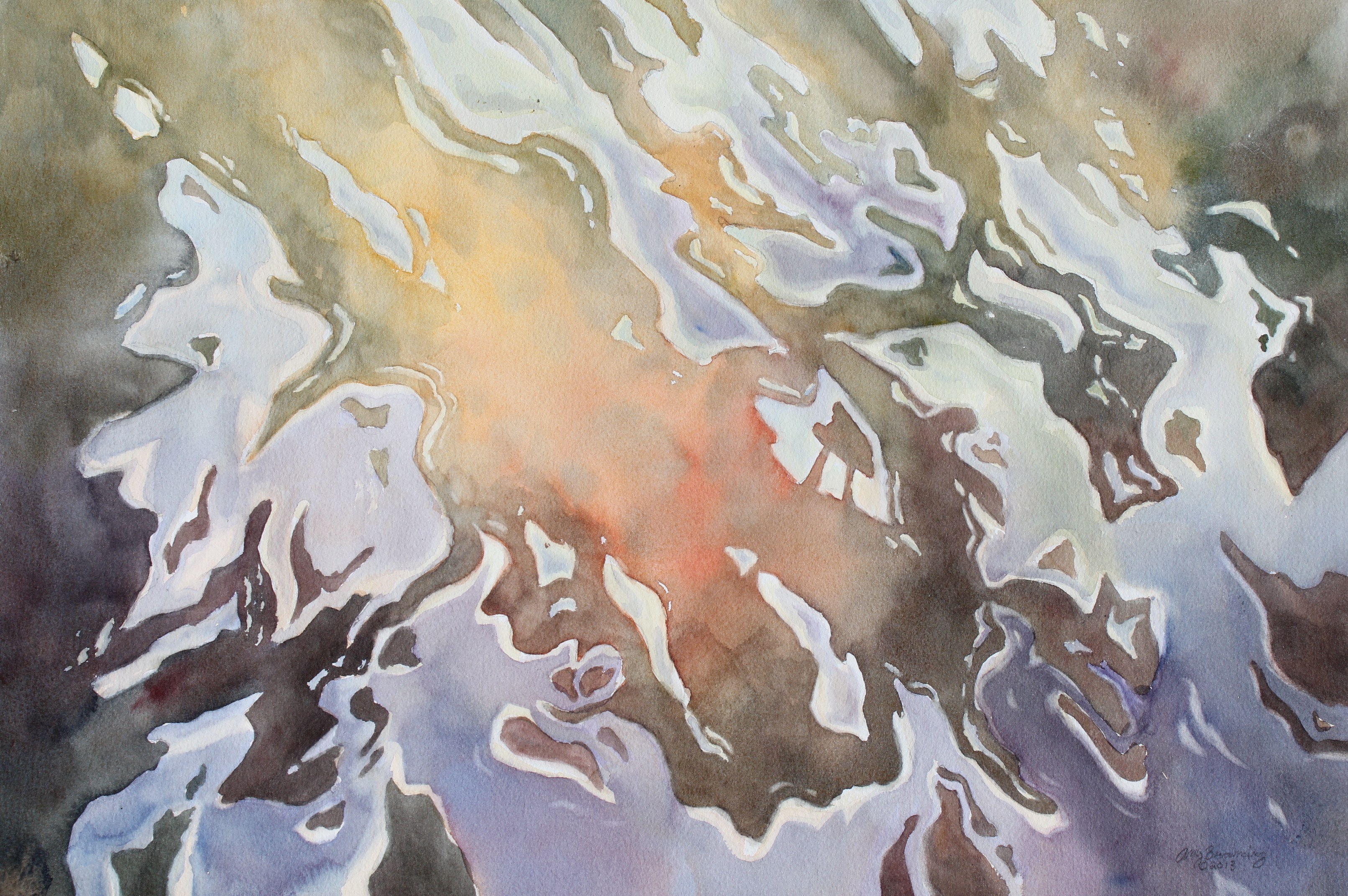 4. Sunlight Dancing on Still Water