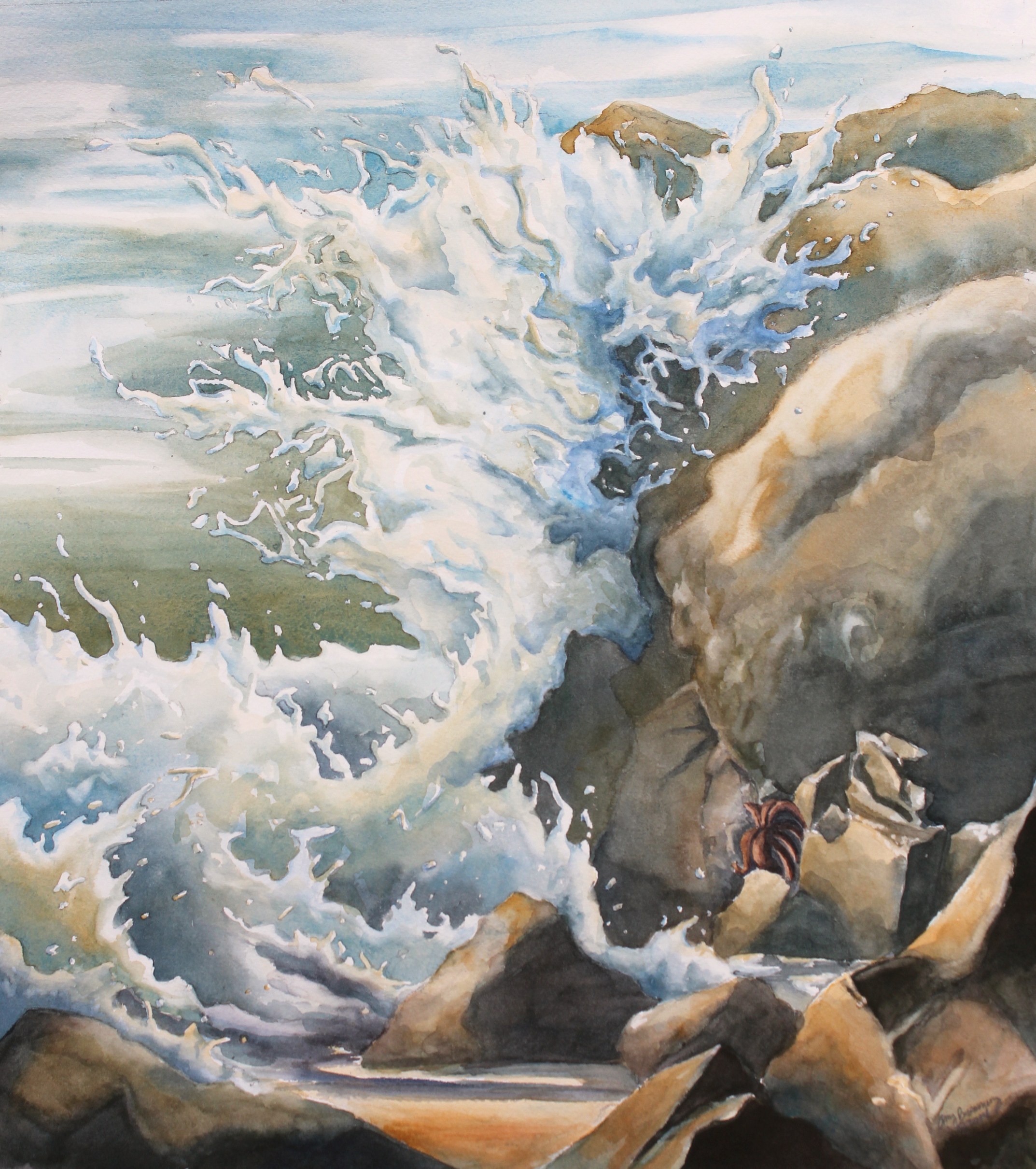 6. Waves Crash upon the Rocks